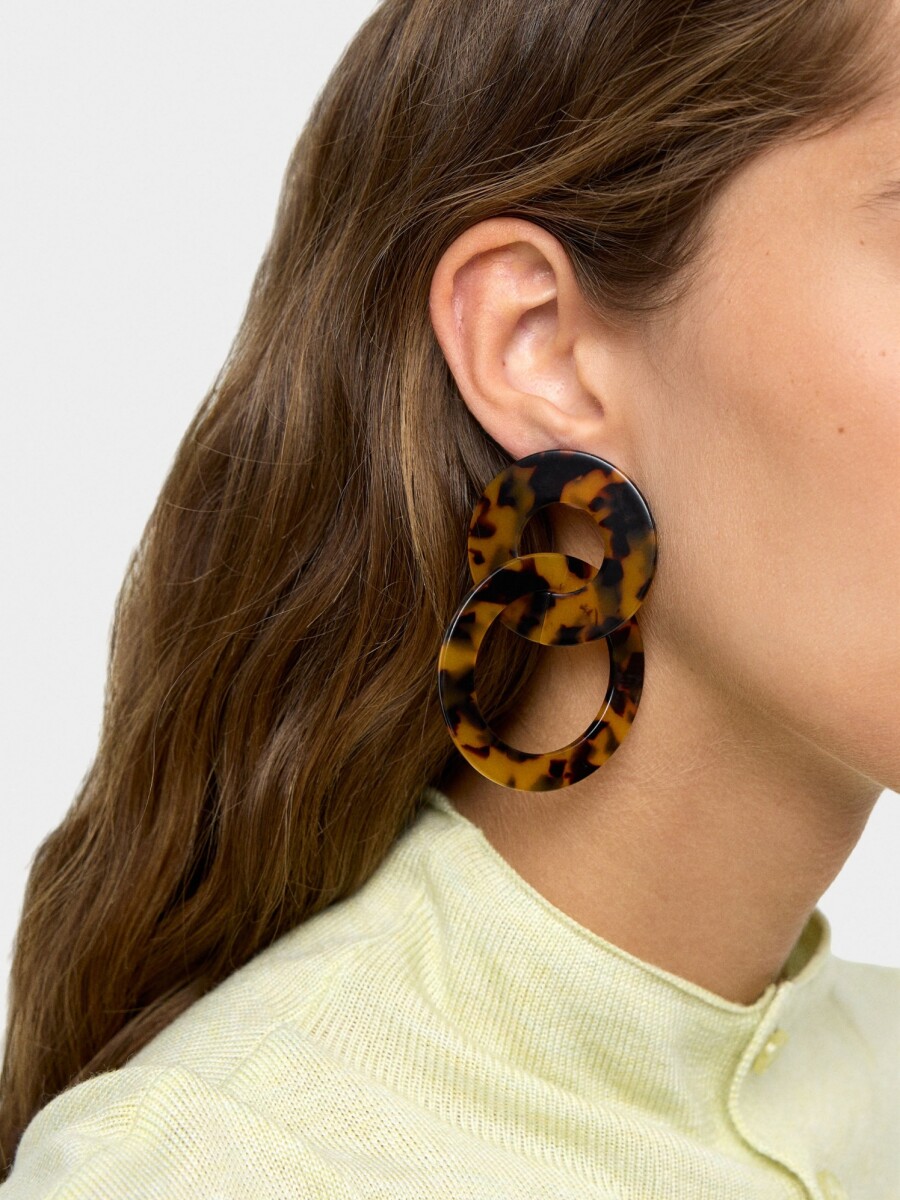 Pendientes Entrelazados Efecto Carey multicolor