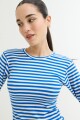 Remera cuello a la base AZUL OSCURO