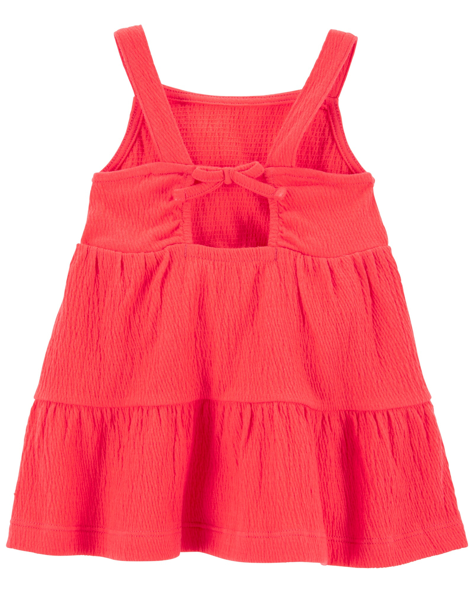 Vestido de jersey arrugado, rojo Sin color
