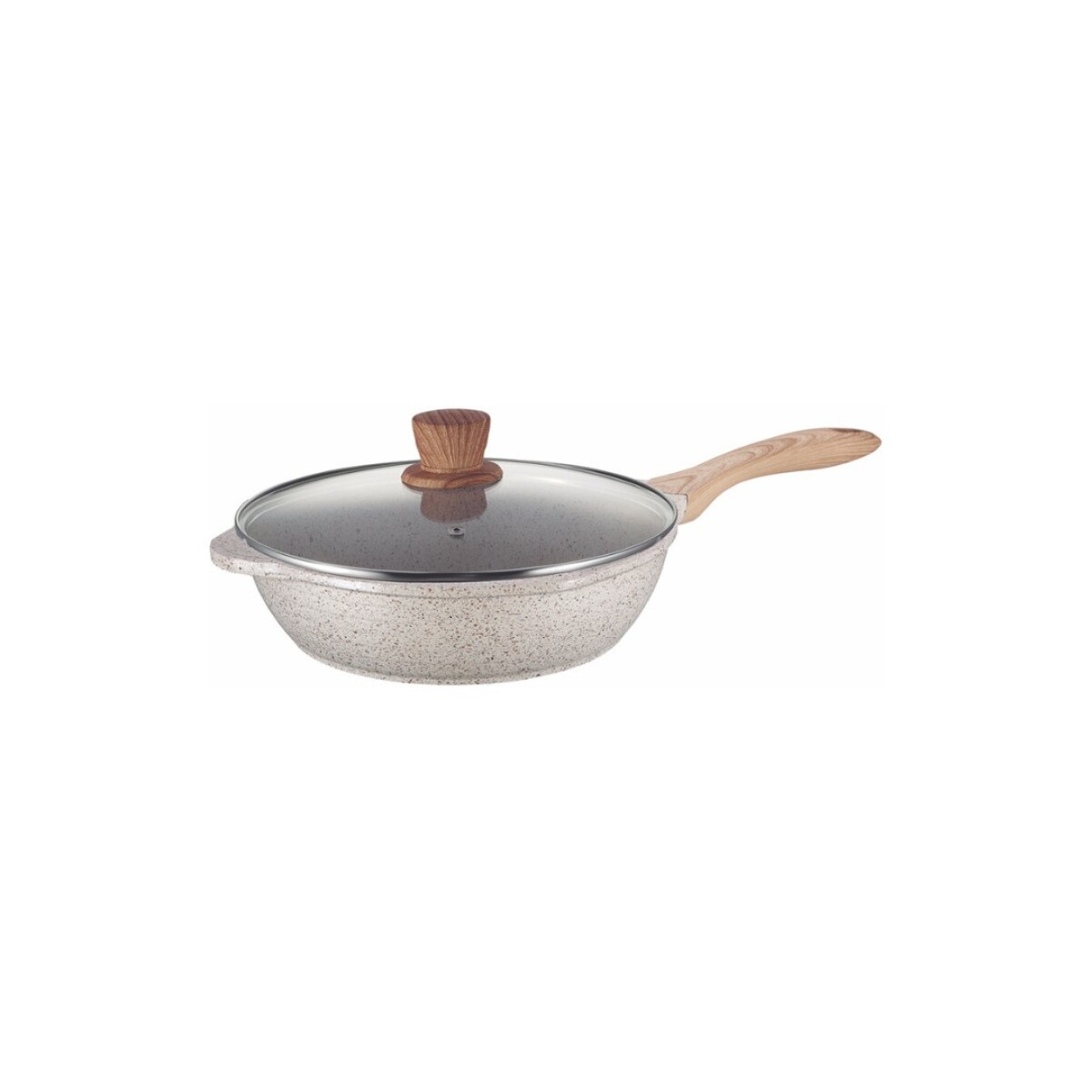 OLLA GUISERA CUORI CUCCINA CON TAPA 24CM - BEIGE 