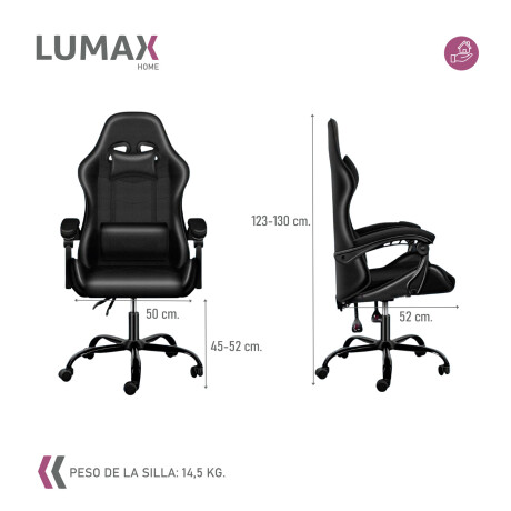 Silla Gamer Lumax Modelo ROM Negro