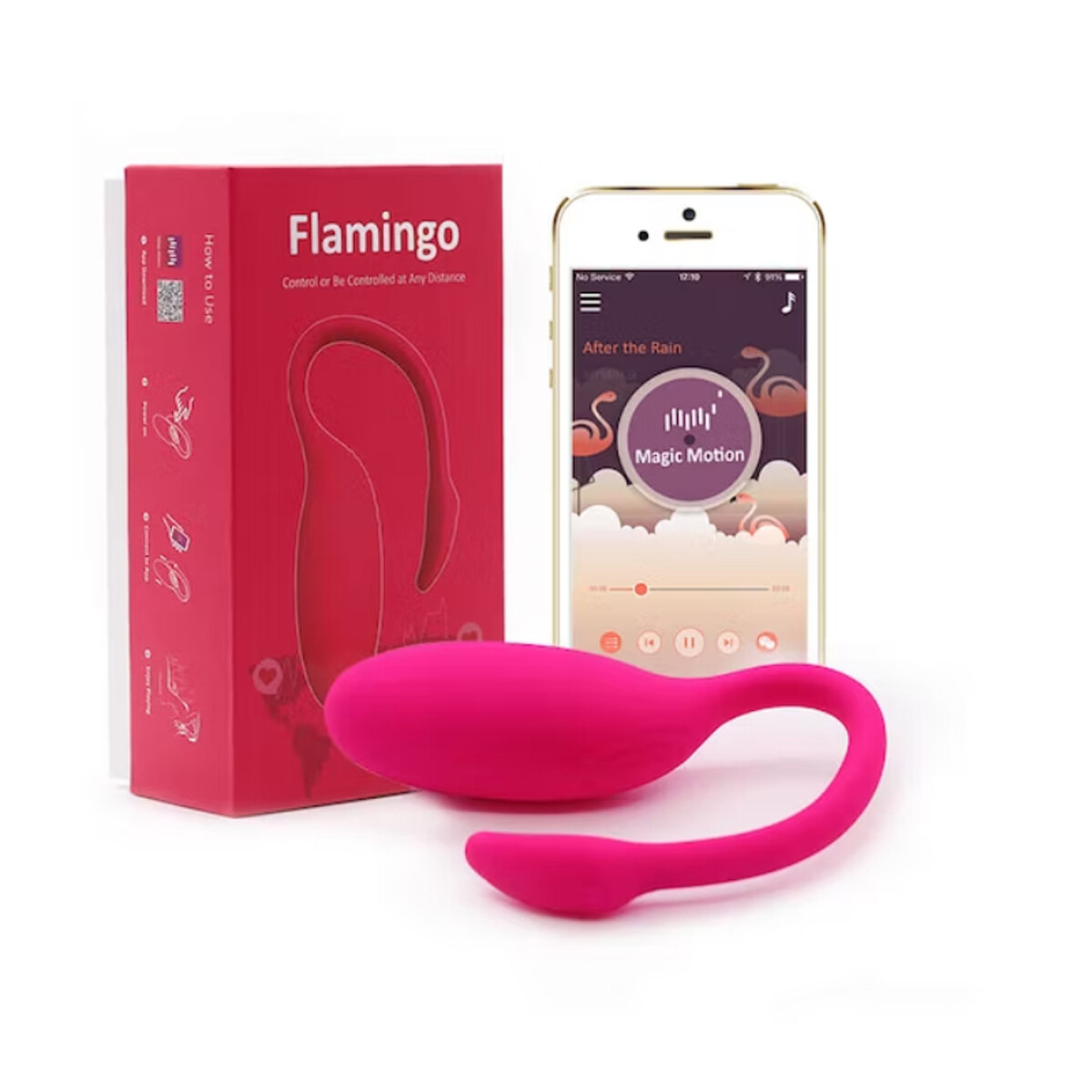 Huevo Vibrador USB Con App Magic Motion Flamingo 