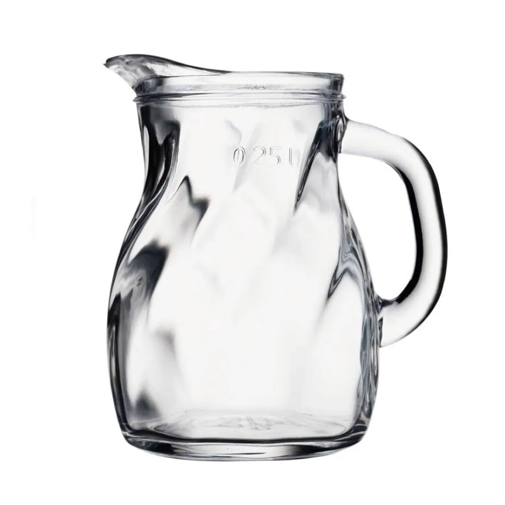 Jarra de Vidrio Twist Transparente 250 ml con Asa GE JARRA TWIST 0.25L