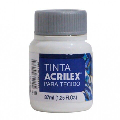 PINTURA PARA TELA 37 ML ACRILEX COLOR BLANCO 519 PINTURA PARA TELA 37 ML ACRILEX COLOR BLANCO 519