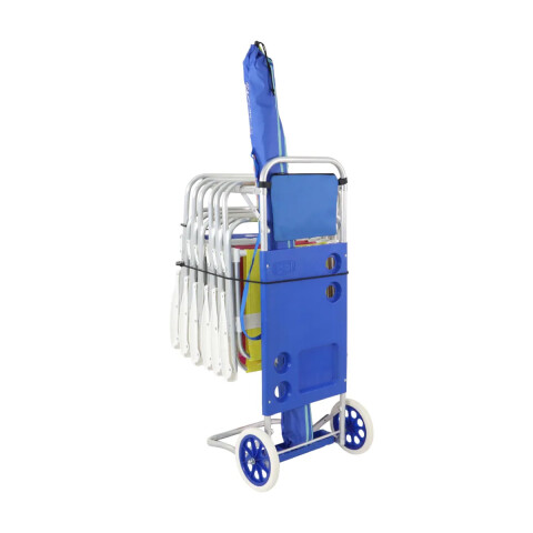 Carrito de Aluminio Playa Bell Mesa Y Sillas 37 x 70 x 109 cm U