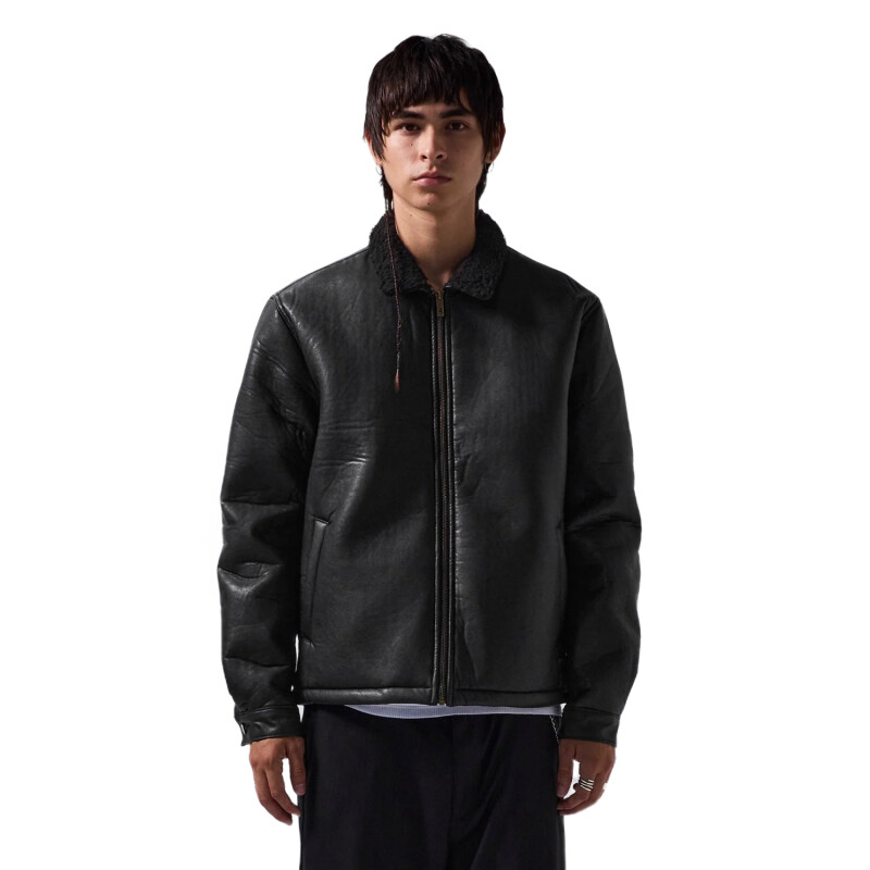 Campera Former Sherpa Leather - Negro Campera Former Sherpa Leather - Negro