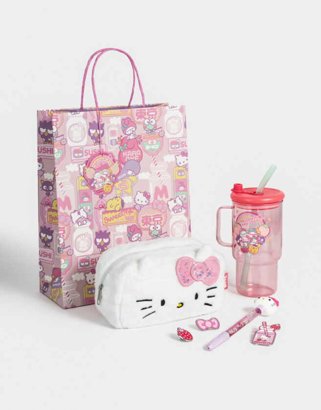 Accesorios Cocina Vidrio Vaso De Vidrio "hello Kitty" - Fucsia Claro