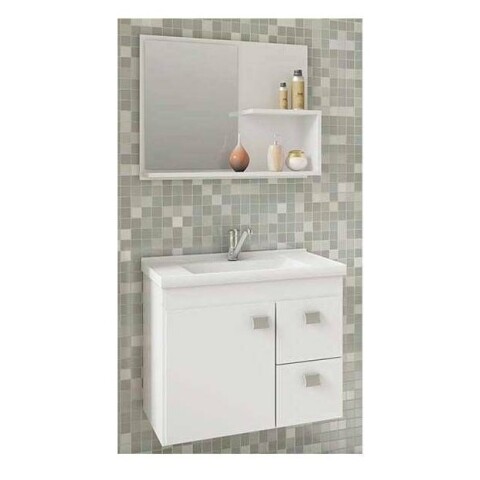 Mueble Para Baño Mgm Móveis Kit Hortencia Con Bacha Y Mueble Color Blanco Mueble Para Baño Mgm Móveis Kit Hortencia Con Bacha Y Mueble Color Blanco