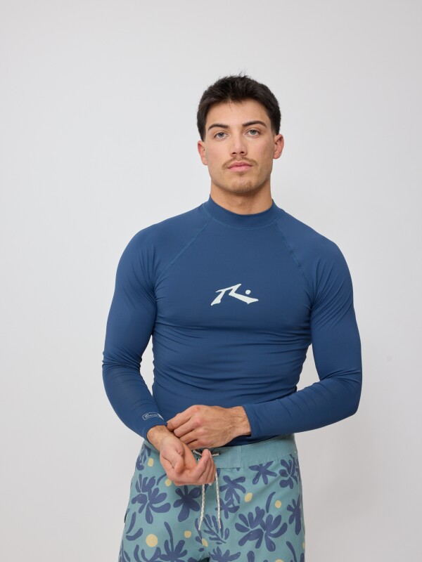 T-SHIRT TECNICA LETTIES26 RUSTY Azul