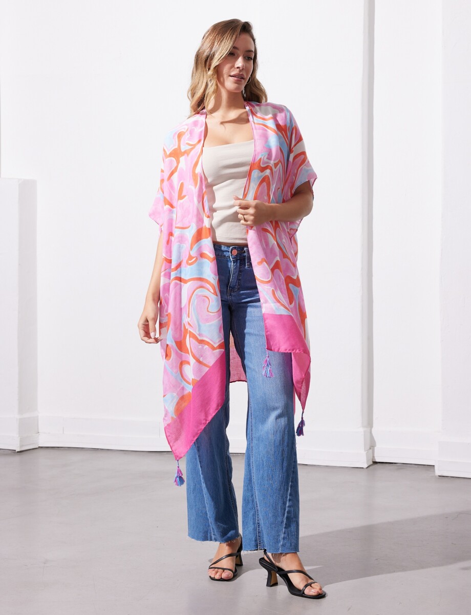 Kimono Printed - Rosa/multi 