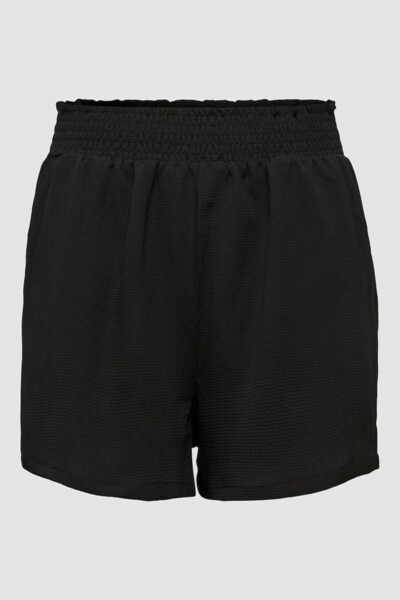 shorts liviano con elástico en cintura Black