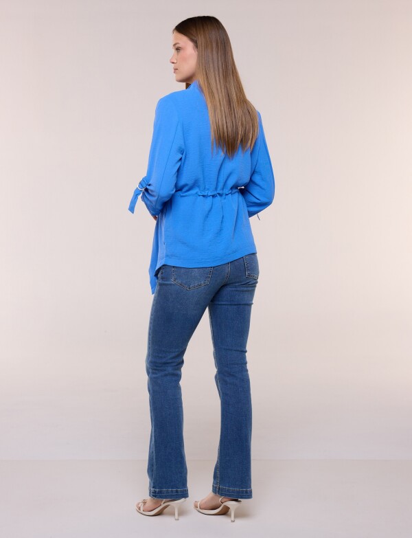 Chaqueta Cintura Ajustable CELESTE OSCURO
