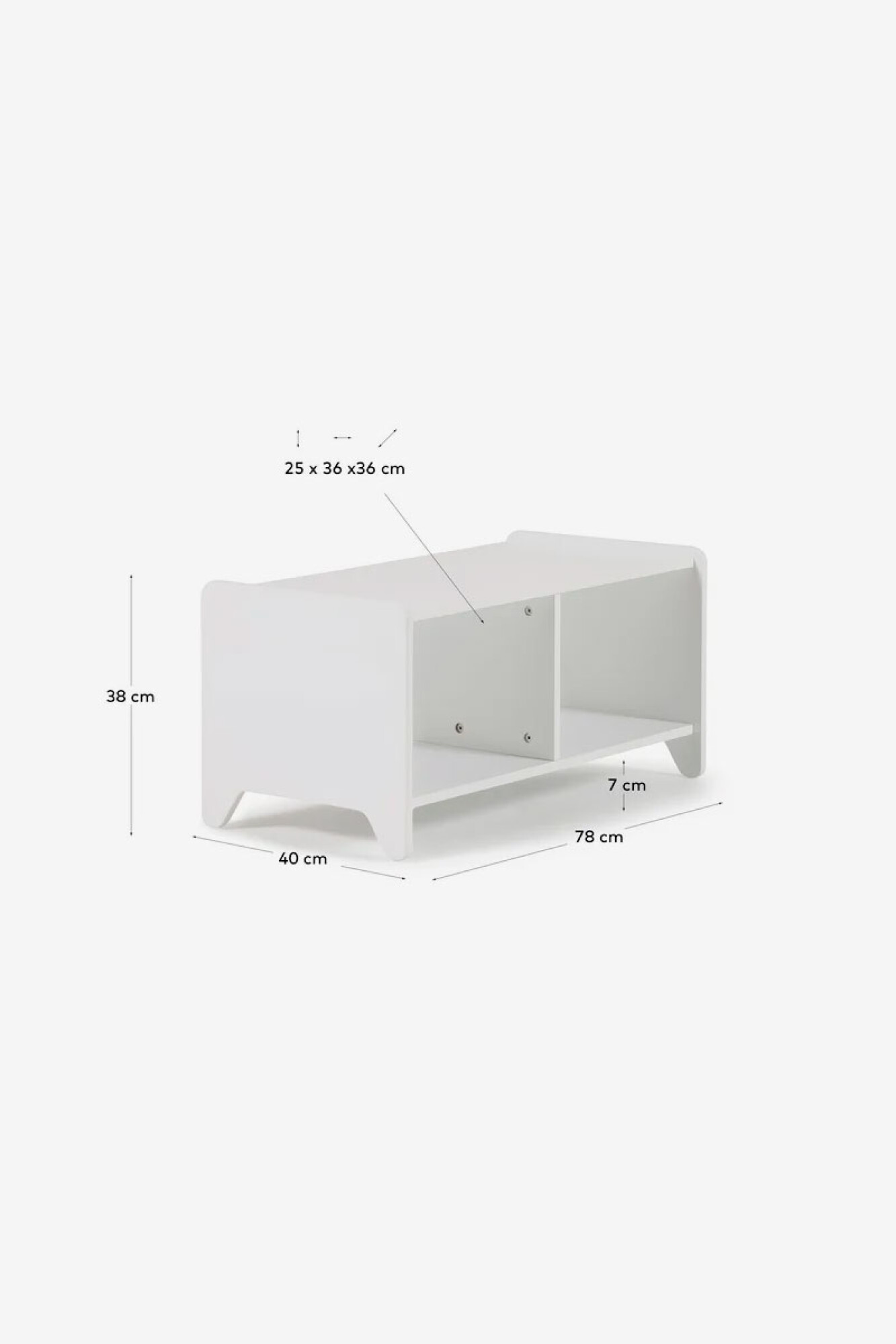 Mueble de almacenaje Nunila de MDF blanco 78 cm — Kave Home