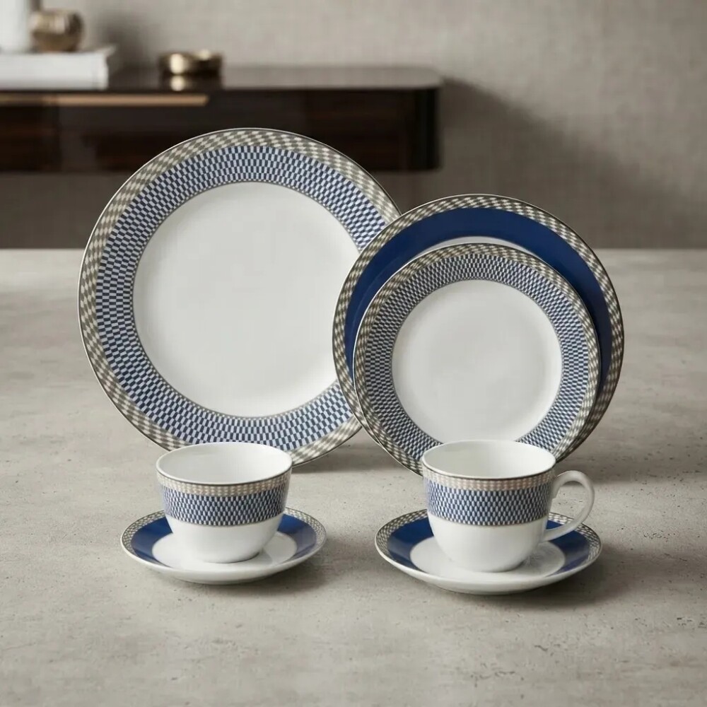 Taza cafe con plato Op art OXFORD Taza cafe con plato Op art OXFORD