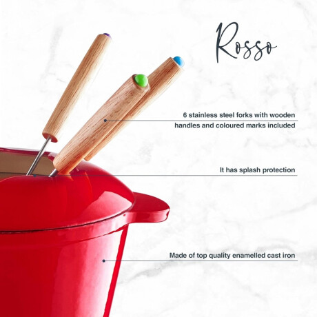Fondue 1.2 Litros Hierro Fundido Rosso Lacor Fondue 1.2 Litros Hierro Fundido Rosso Lacor