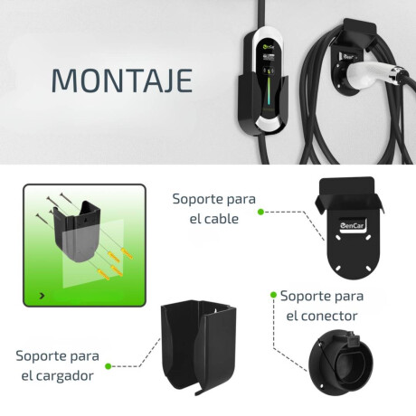 Cargador Zencar E Portatil 7.4Kw Blanco