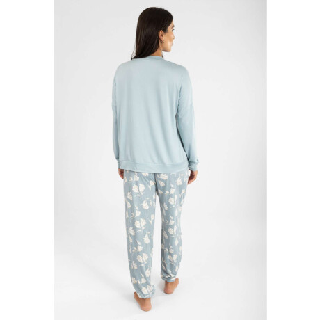 Pijama roses pant yummy Celeste