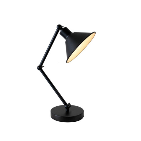 Lámpara De Mesa Diseño Cono Metal Decorativo Moderna Negro