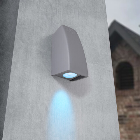 Aplique LED rectangular gris IP67 G9 inc. MAMETE FL0962
