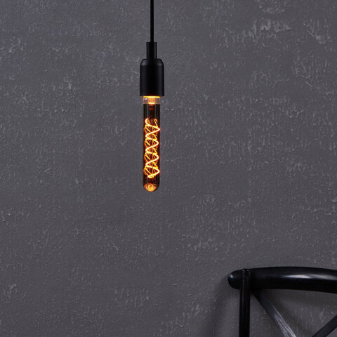 Lámpara LED tubo spiral fume T30 E27 4Wcálida dim 50Lm EG5366