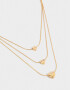 Collares Cortos Con corazón Collar Con Corazones - Dorado