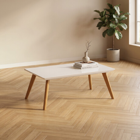Mesa de Centro Classic Off White y Natural