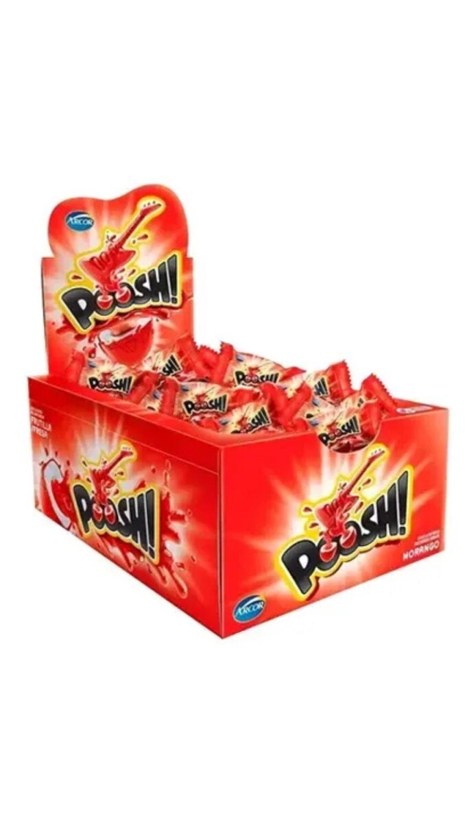 CHICLE POOSH MORANGO X 40UNID 200GRS 