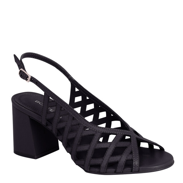 Sandalias de Mujer Bottero Cuero Calado Negro