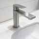 GRIFERIA LAVATORIO BAJO EN BRUSHED NICKEL - SERIE SALEMI GRIS-BRUSHED NICKEL
