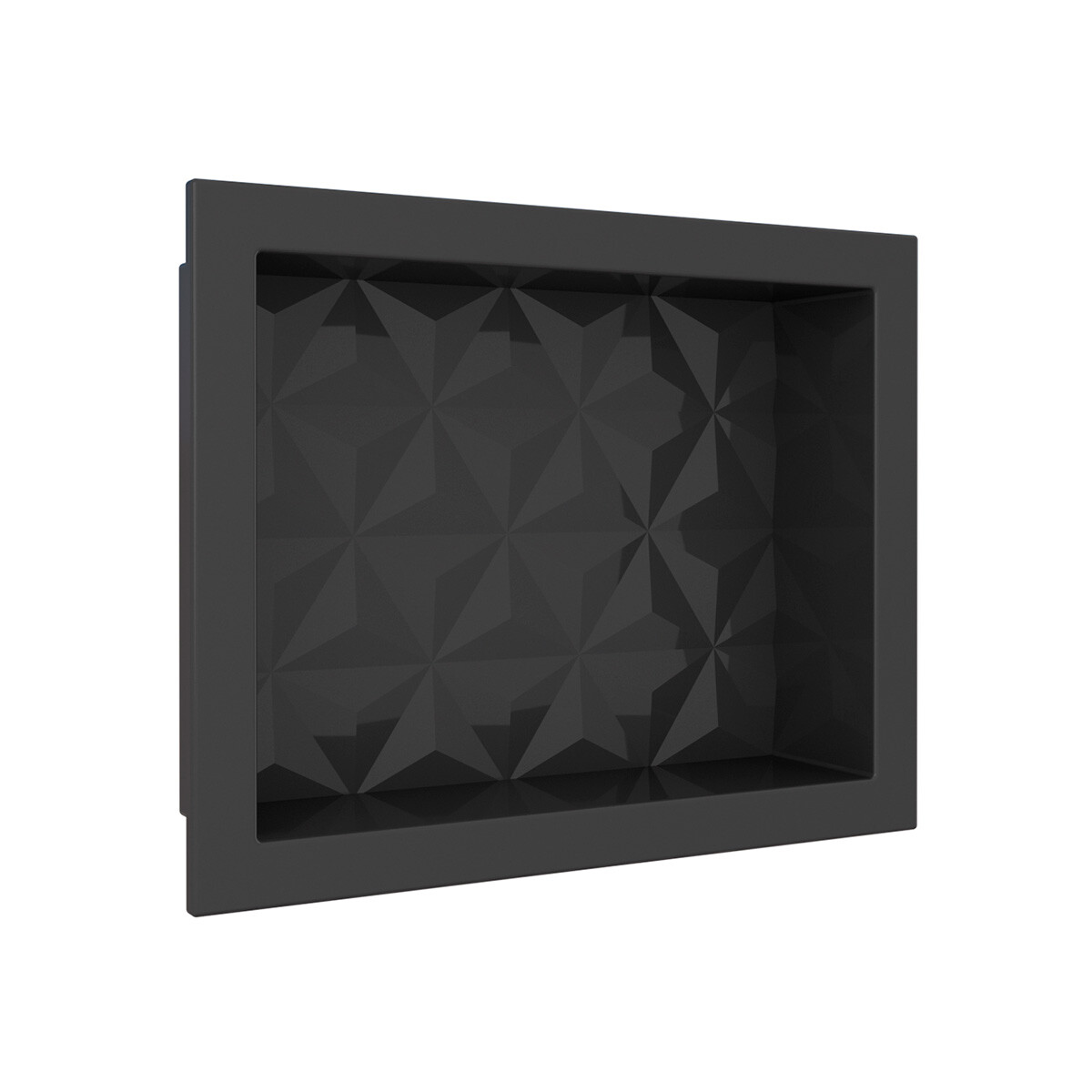 Nicho De Empotrar Para Ducha Marmol Sintetético 40x30 Cm Color Negro 