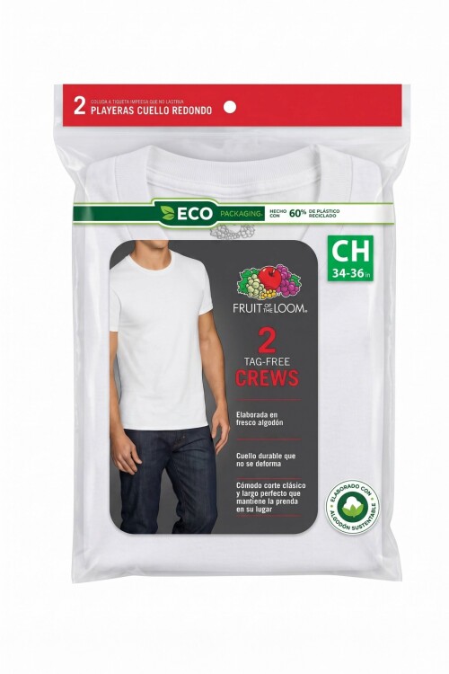Pack x2 Camiseta interior escote redondo BLANCO