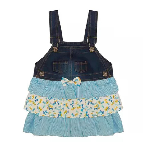 Jumper Tic Tac de Jean con Volados AZUL-CELESTE