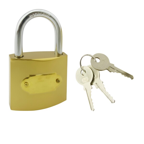 Candado Seguridad Metal Resistente 50 Mm C/ Llave X1 unidad Variante Bronce