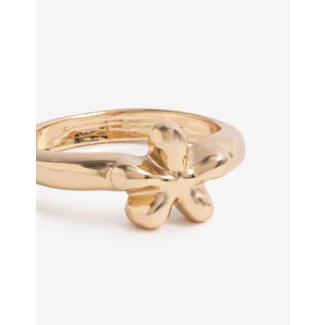 Anillo De Metal Bañado En Oro Dorado