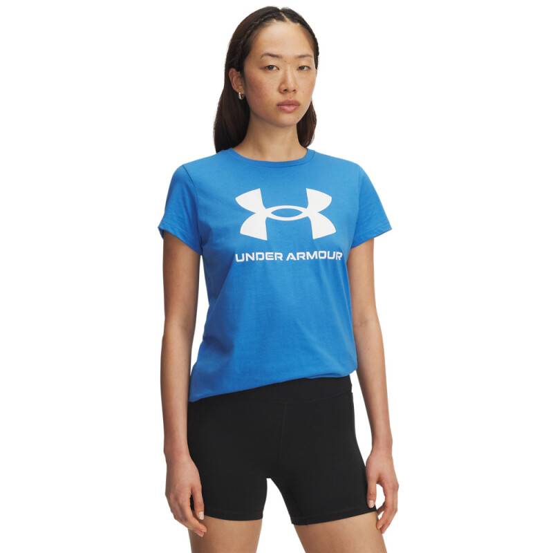 UA W SPORTSTYLE LOGO SS-BLU BLU-402