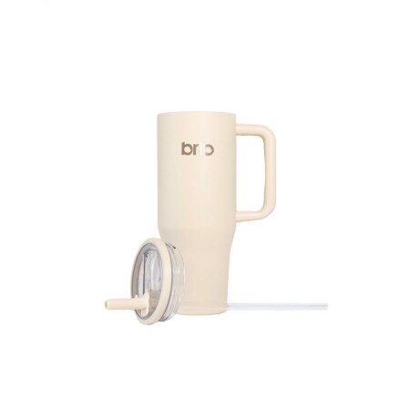 Vaso Térmico Brio 1200ML con Pico Rígido y Sorbito BEIGE