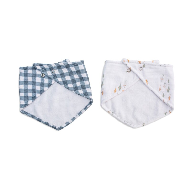 Set x2 babero bandana Fish & Navy