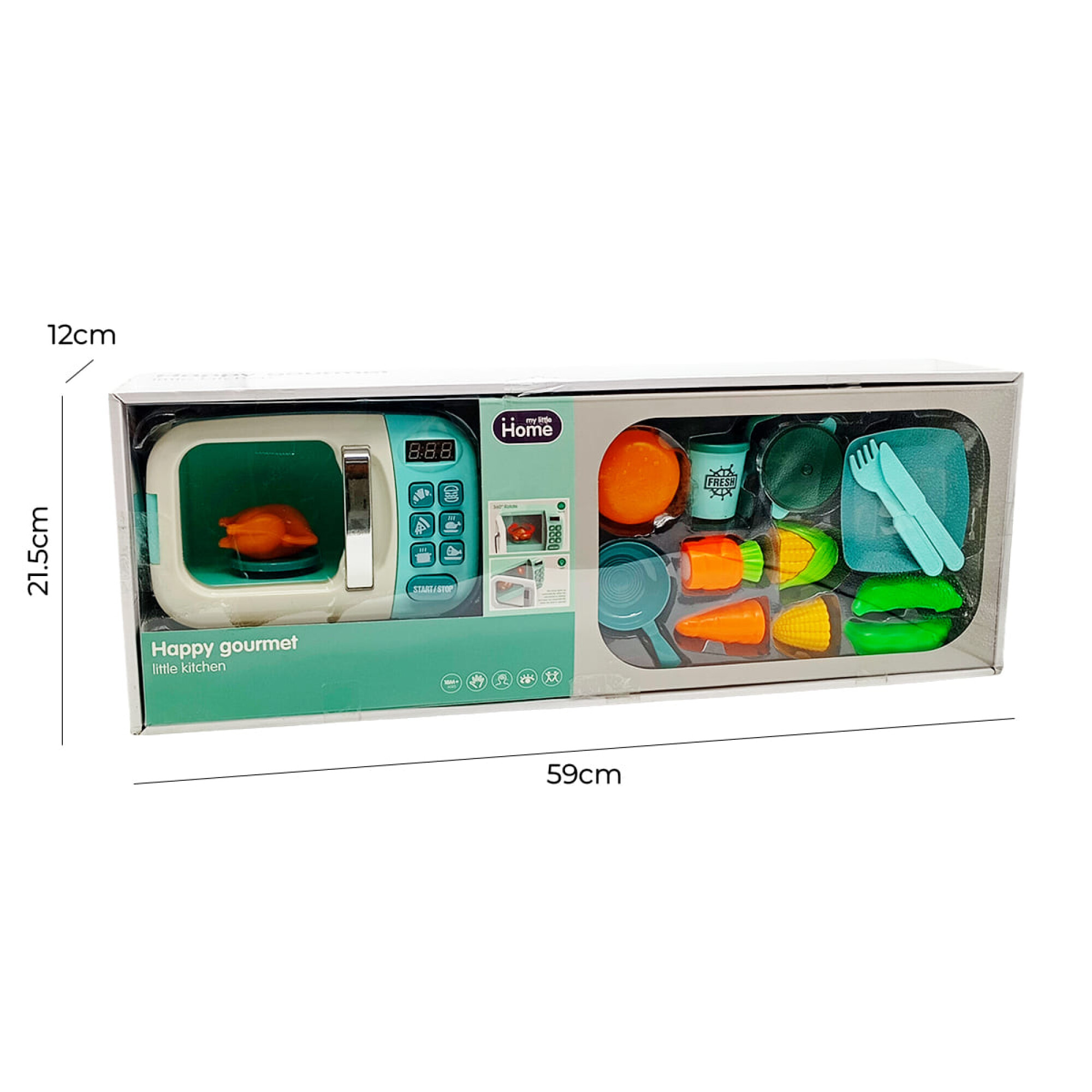 Cocina Retro Ecoiffier 1659 – Fregadero, Microondas Y Lavavajillas Con Cesta Extraíble Para Niños Desde 18 Meses, Hecho En Francia