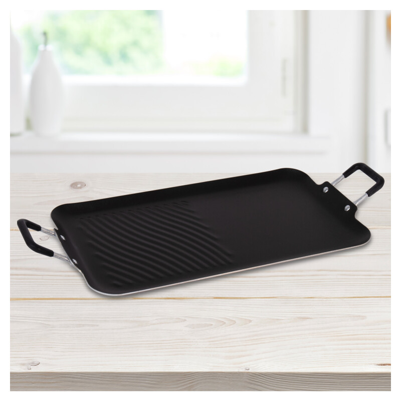Plancha Tefal Grill doble parrilla 28cm | Color negro. Plancha Tefal Grill doble parrilla 28cm | Color negro.