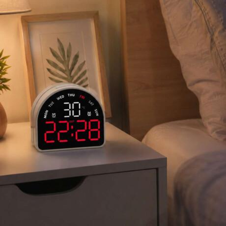 Reloj digital con indicador de temperatura Arco Rojo