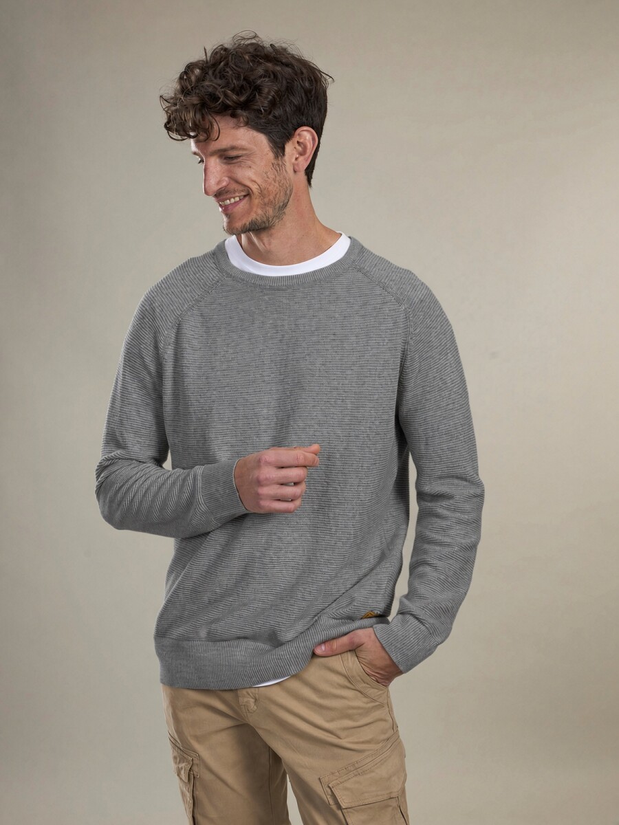 SWEATER BASILEA - GRIS OSCURO MELANGE 