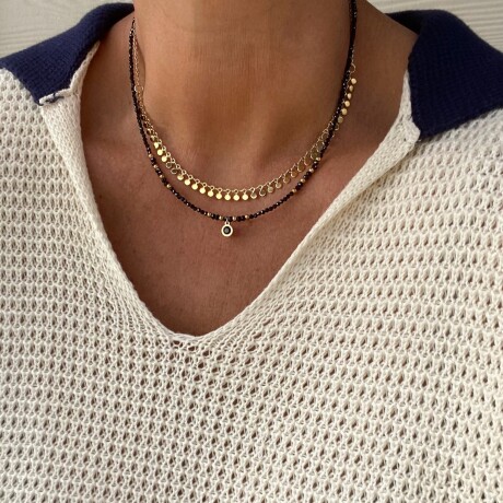 Collar ESPINEL en acero y piedras naturales Collar ESPINEL en acero y piedras naturales