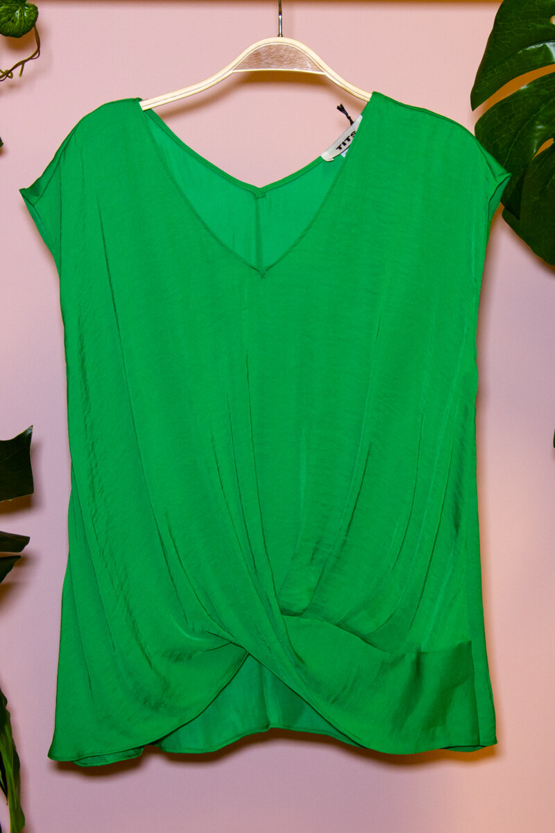 Blusa muselina irregular - Verde 