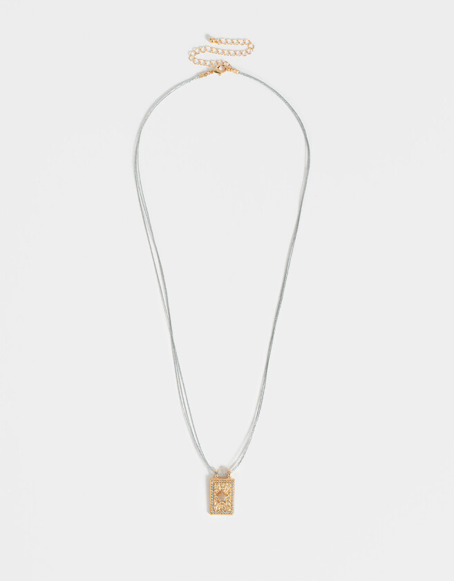 Collares Cortos De Hilo Collar Corto Hilo Dije Naipe - Dorado