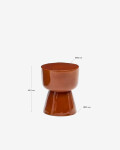 Mesa auxiliar exterior Mesquida de cerámica con acabado terracota glaseado Ø 35 cm Mesa auxiliar exterior Mesquida de cerámica con acabado terracota glaseado Ø 35 cm