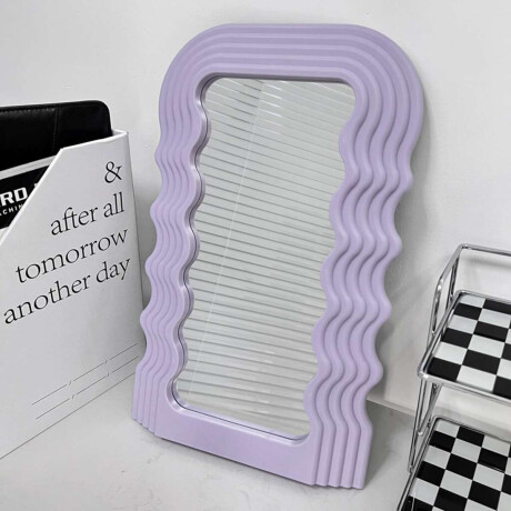 Espejo de tocador con marco en forma de ondas Violeta