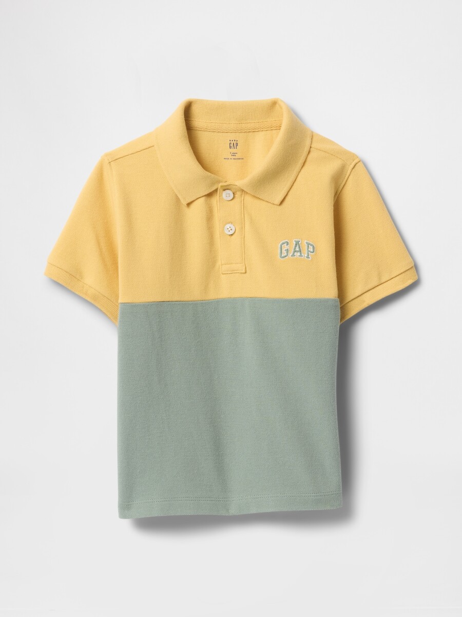 Remera Polo Pique Logo Gap Toddler Niño - French Almond 