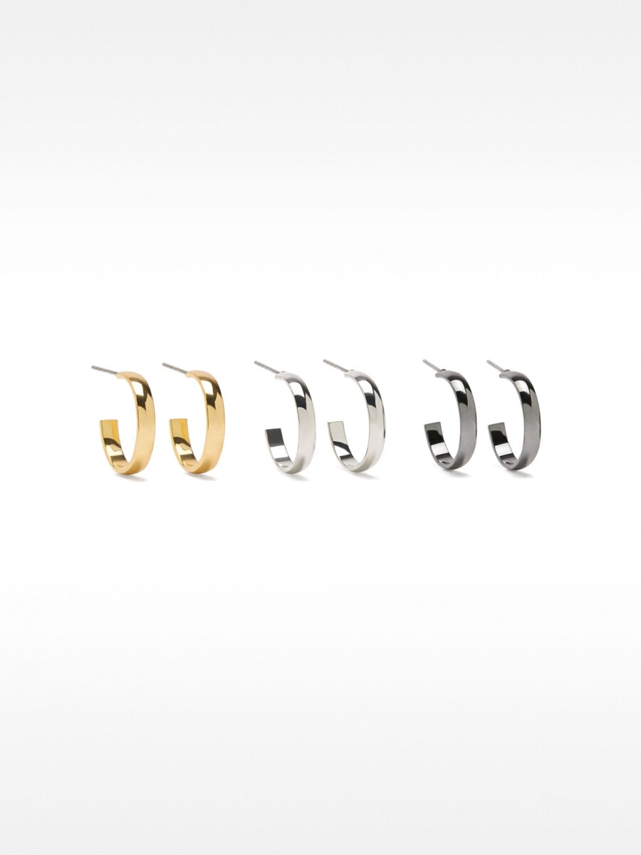 Set De Aros Pequeñas Básicas bicolor