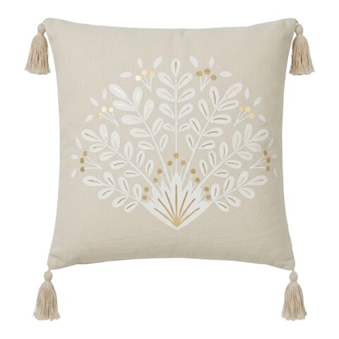 COJIN CUAD BEIGE CL ESTAMP 45X45CM Unica