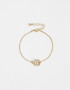 Pulseras Flexibles Bañada en Oro Pulsera Flexible Trébol Bañada En Oro - Dorado